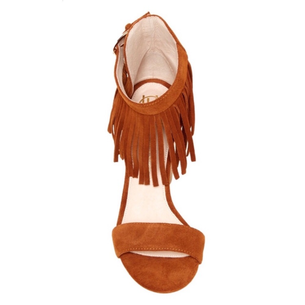 House of Harlow 1960 NWT Leather Heels Fringe - Picture 3 of 5